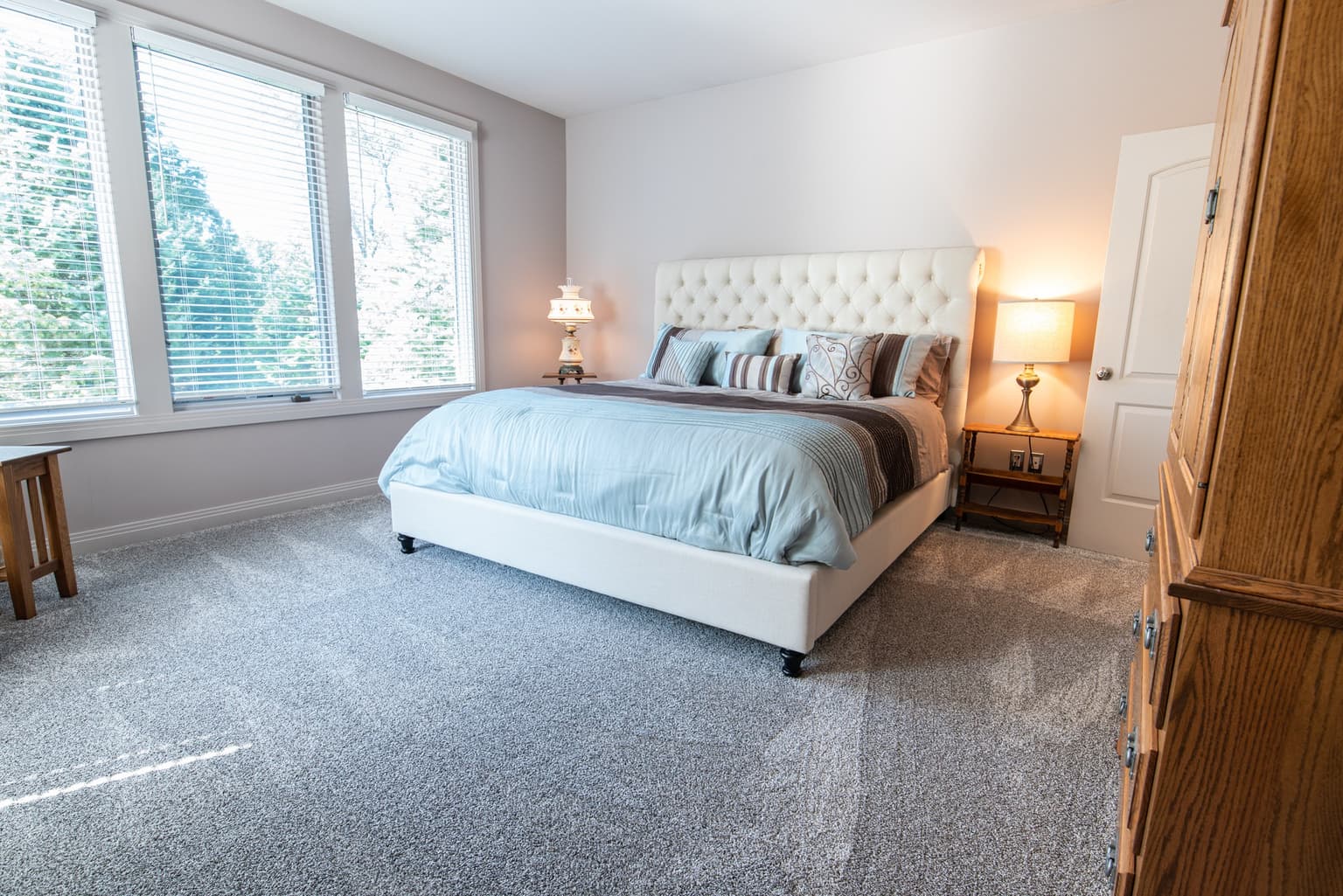 Freshly cleaned carpet in a Carrollton home